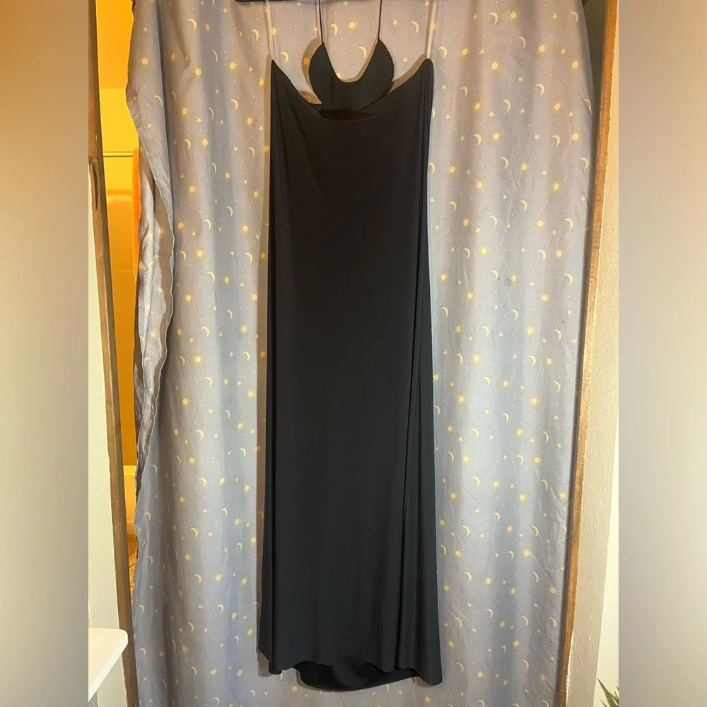 GWP!! NWT Tbags Los Angeles beaded long halter dress size small made in USA - Picture 4 of 14